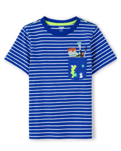 Boys Striped Art Supplies Top - Future Artist - view 1