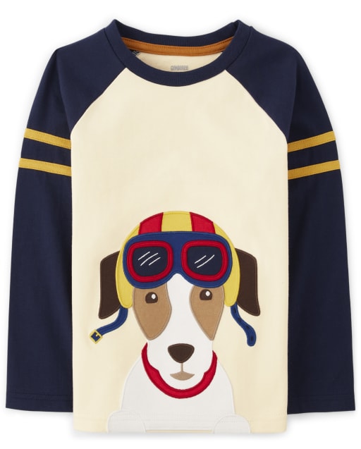 Boys Pilot Dog Raglan Top - Aviator School - view 1