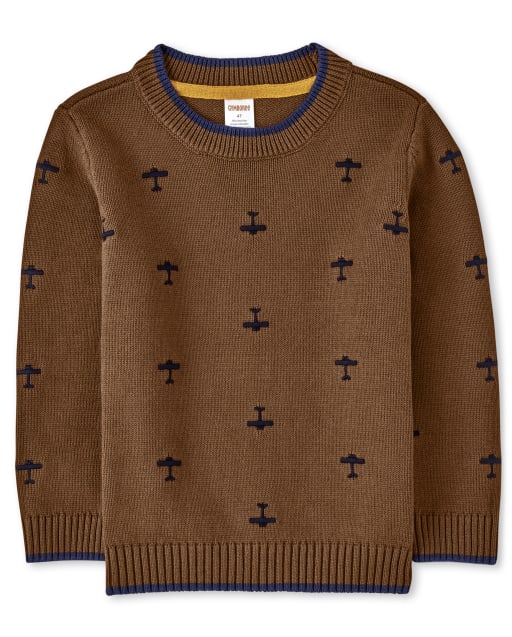 Boys Airplane Sweater - Aviator School