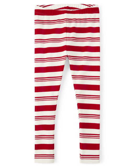 Girls Striped Knit Leggings - Holiday Express