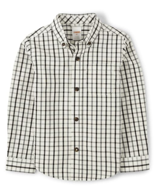 Boys Plaid Button Up Shirt - Perfect Present