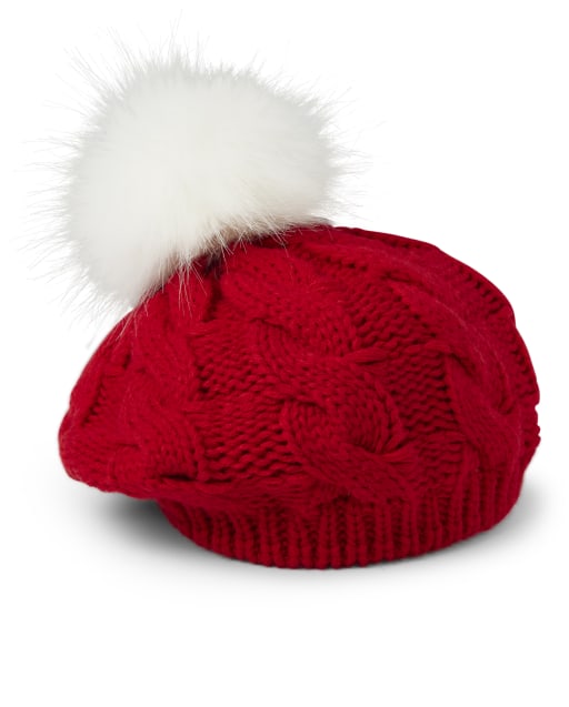 Girls Cable Knit Beret - view 1
