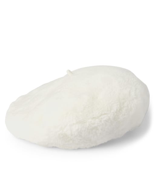 Boina de piel sintética para niñas