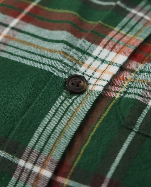 Boys Plaid Button Up Shirt - Autumn Harvest - view 2