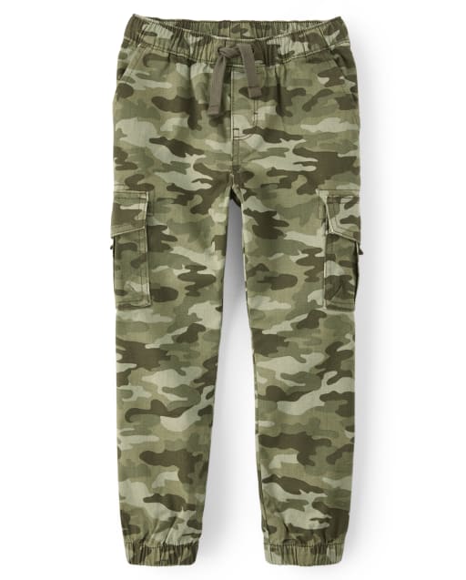 Boys Pull On Twill Cargo Pants - S'more Fun