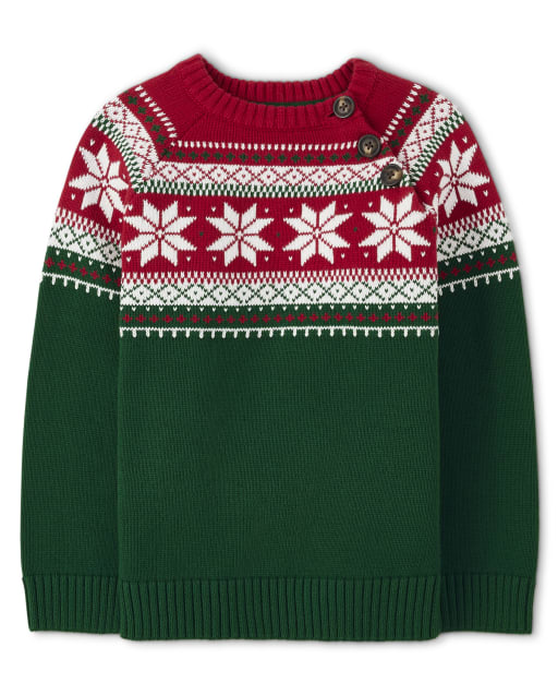 Boys Snowflake Fairisle Sweater - Holiday Traditions