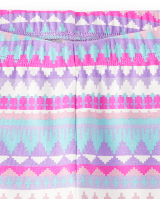 Girls Geometric Leggings - Unicorn Princess - view 2