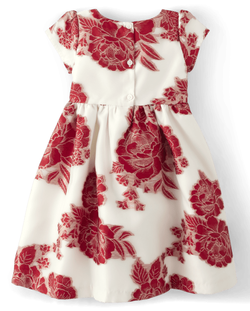 Girls Poinsettia Dress - All Dressed Up - view 2