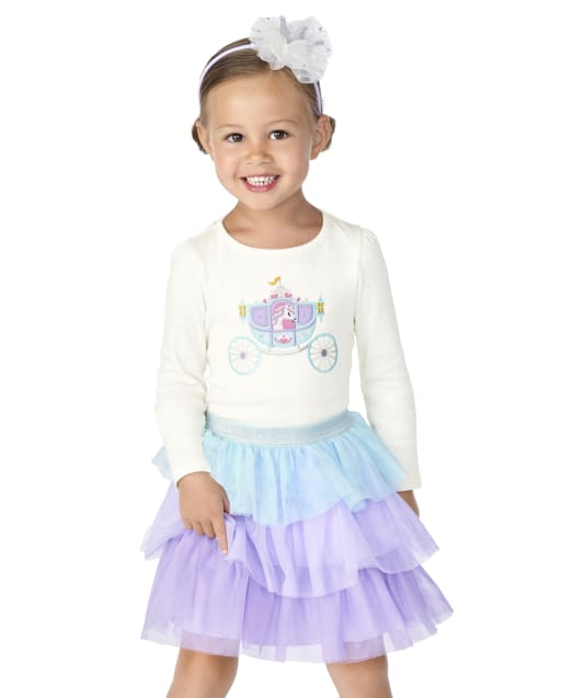 Girls Tiered Tutu Skirt - Unicorn Princess