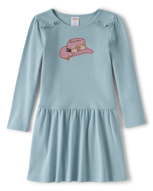 Girls Embroidered Cowgirl Dress - Little Rocky Mountain