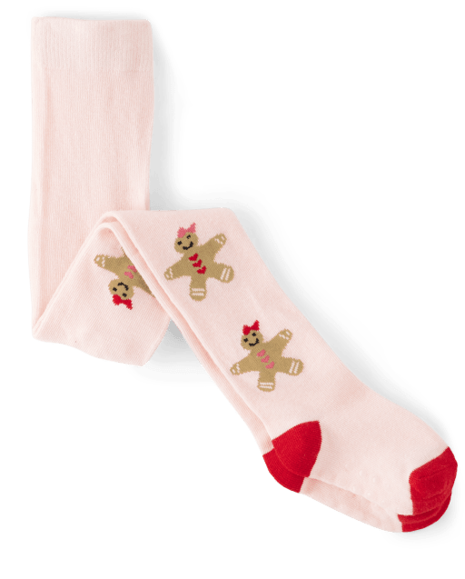 Girls Gingerbread Tights - Gingerbread House