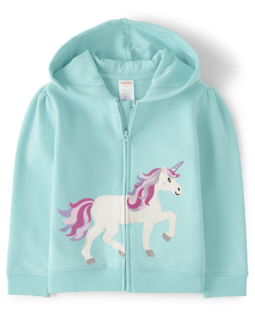 Girls Embroidered Princess Hoodie - Unicorn Princess - view 1