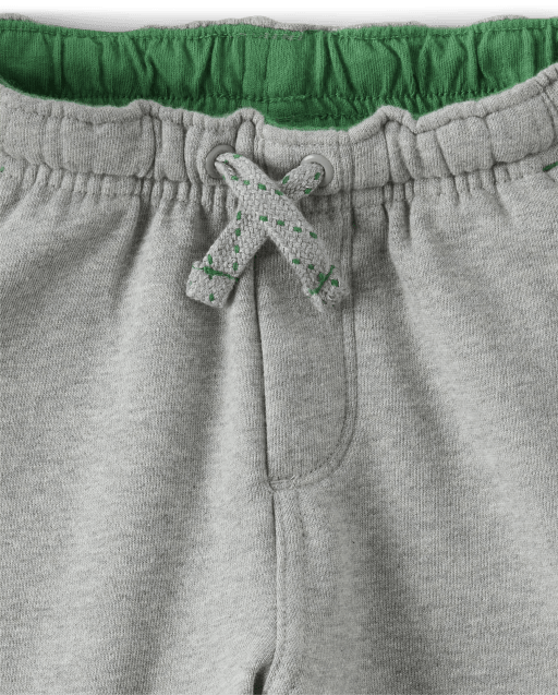 Boys Embroidered Dino Fleece Pull On Jogger Pants - Dino-Mite - view 2