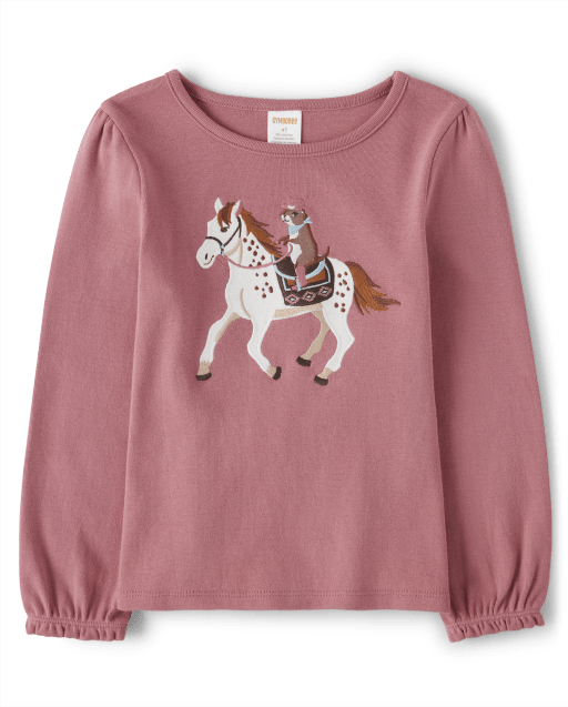 Top de caballo bordado para niñas - Little Rocky Mountain
