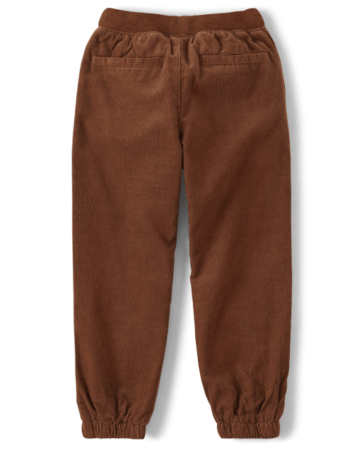 Boys Corduroy Pull On Pants - Gingerbread House - view 2