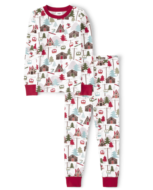 Pyjama en coton ajusté pour enfants, style chalet de ski - lbl_product_image_view_2