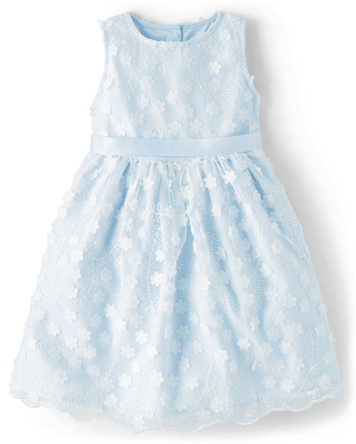 Girls Embroidered Floral Dress - All Dressed Up - view 2