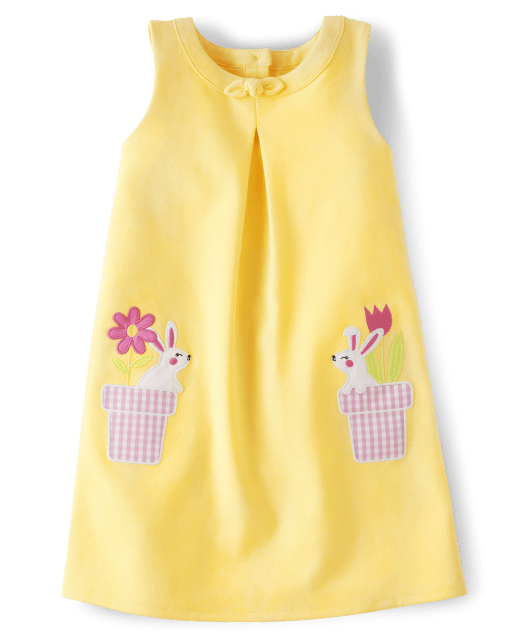 Robe-chemise en jersey ponte à appliqués lapin pour filles - Fêtes de printemps - lbl_product_image_view_2