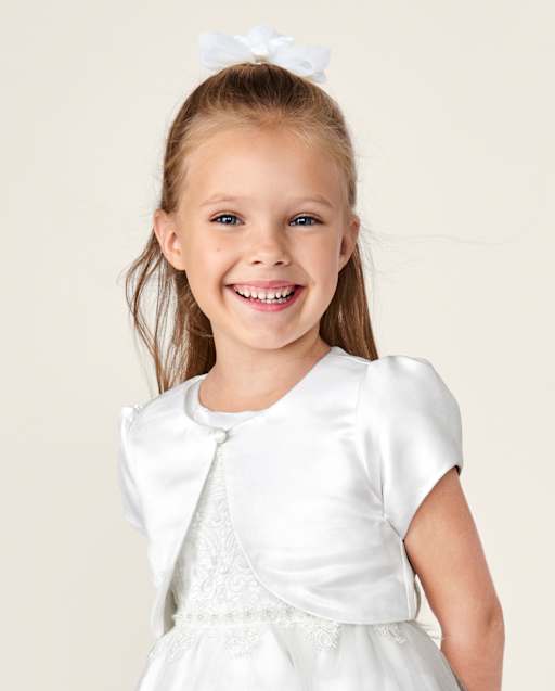 Girls Satin Bolero Jacket - Special Occasions