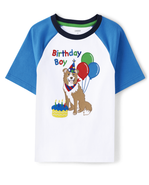 Boys Embroidered Birthday Top - Birthday Boutique