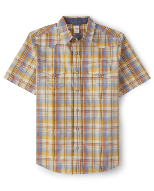 Mens Matching Family Plaid Snap Front Shirt - Country Trail