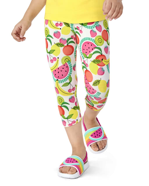 Girls Fruit Capri Leggings - Festive Fruit - view 1