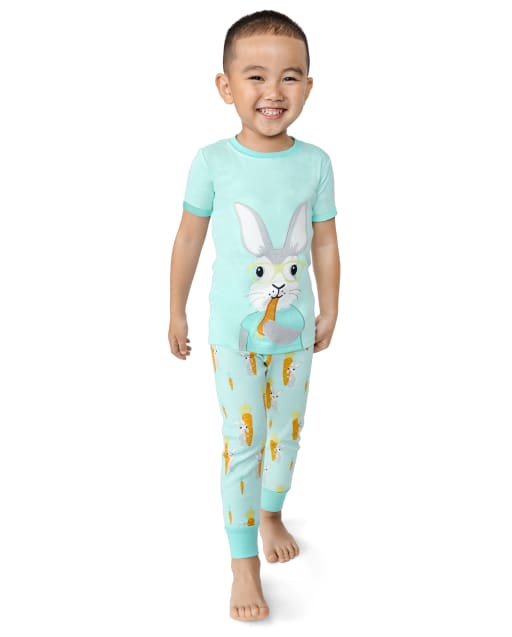 Boys Bunny Snug Fit Cotton Pajamas - Gymmies