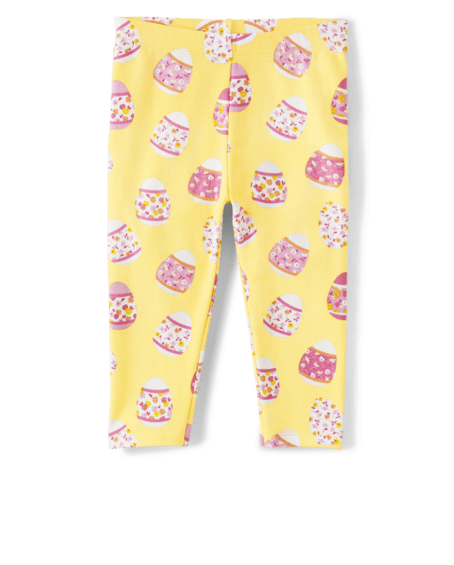 Girls Easter Egg Capri Leggings - Spring Celebrations
