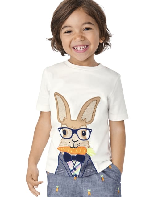 Boys Embroidered Bunny Top - Spring Celebrations - view 1