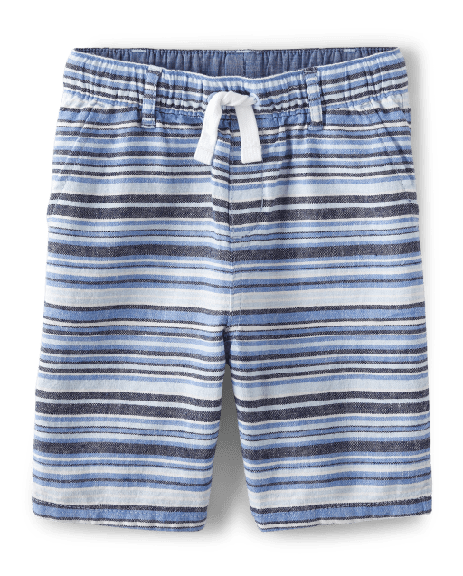 Boys Striped Pull On Shorts - Sandy Shores