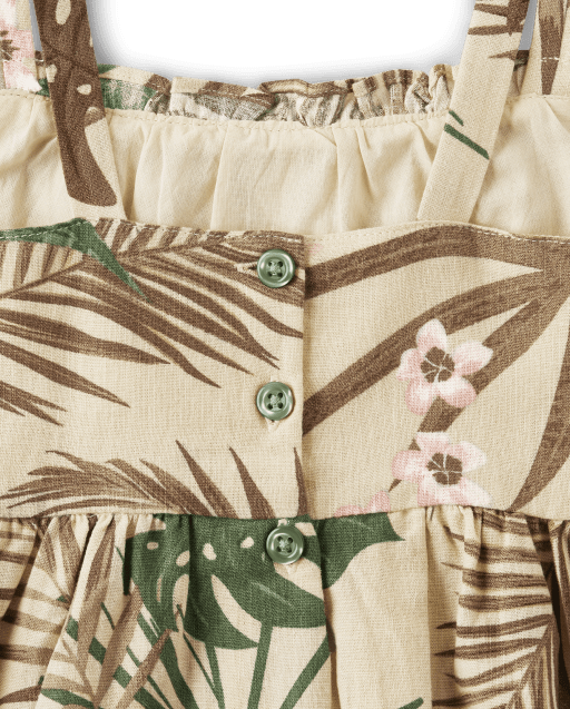 Fille Famille assortie Palm Ruffle Robes - Safari - lbl_product_image_view_2