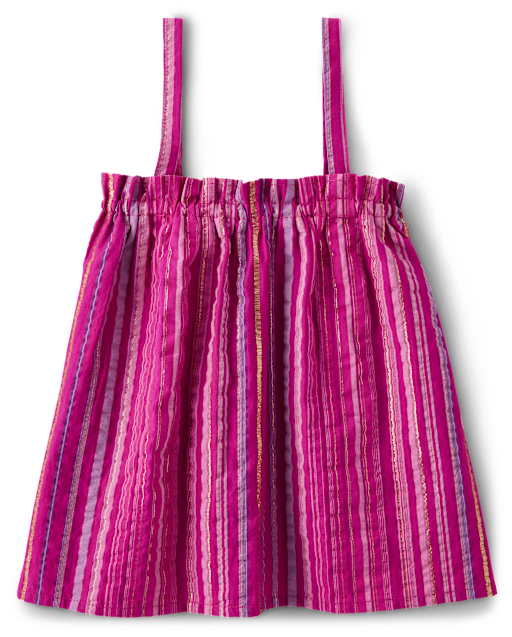 Girls Striped Tank Top - Island Spice