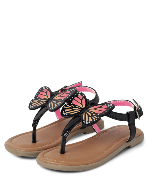 Girls Applique Butterfly Sandals - Magical Monarch