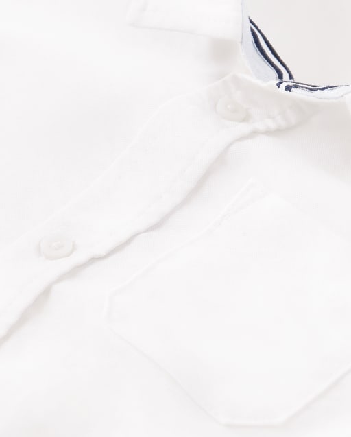 Boys Wrinkle-Resistant Oxford Button Up Shirt - Uniform - view 2