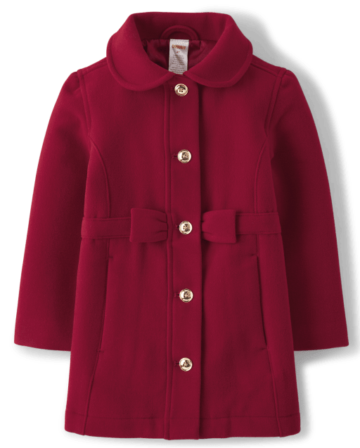 Girls Bow Melton Dressy Coat - A Royal Christmas