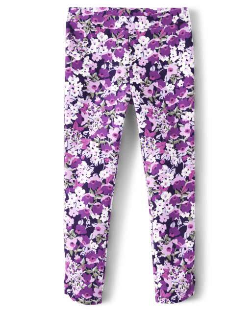 Girls Floral Ponte Jeggings - Magical Meadow