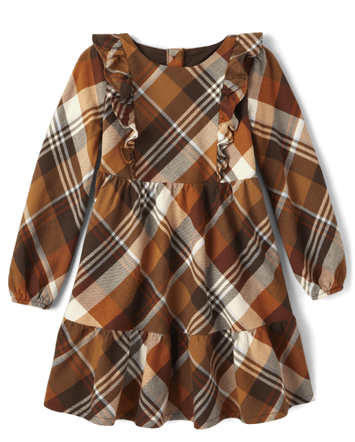 Robe à volants en sergé à carreaux pour filles - Montagnes du Montana - lbl_product_image_view_2