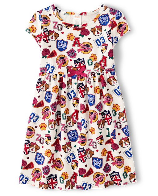 Robe babydoll à écusson Varsity pour filles - École préparatoire - lbl_product_image_view_2