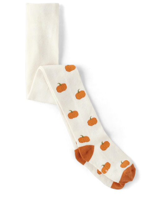 Girls Pumpkin Tights - Lil' Pumpkin