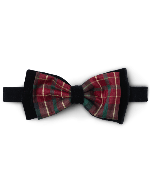 Baby Girls Plaid Double Bow Headwrap - A Royal Christmas