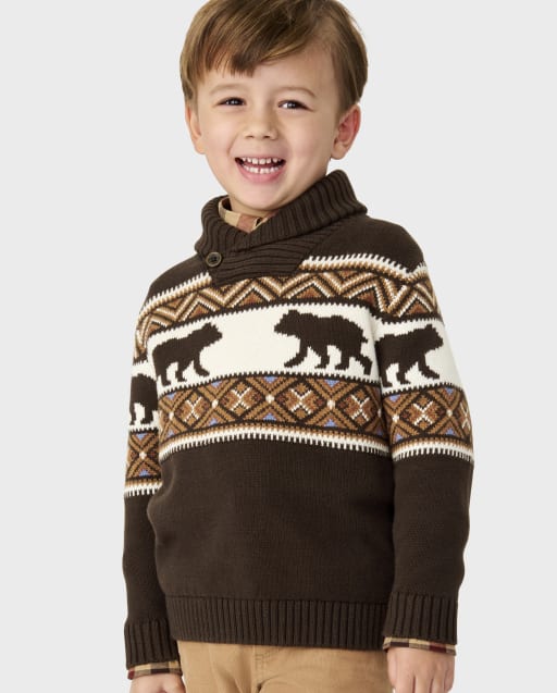 Jersey con osito en intarsia para niño - Montana Mountain - lbl_product_image_view_1