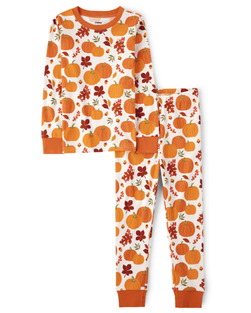 Unisex Pumpkin Snug Fit Cotton Pajamas - Gymmies