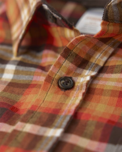Chemise à carreaux en sergé pour homme, motif papa et moi - Bonne récolte - lbl_product_image_view_2