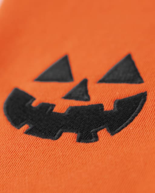 Boys Embroidered Jack-O-Lantern Fleece Jogger Pants - Trick or Treat - view 2