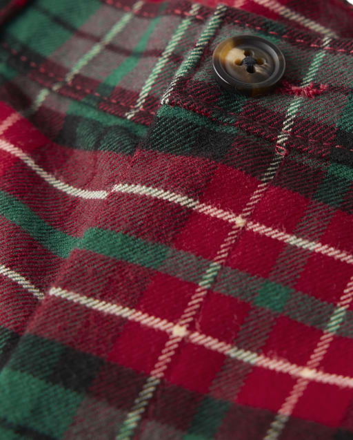 Boys Plaid Twill Dress Pants - A Royal Christmas - view 2