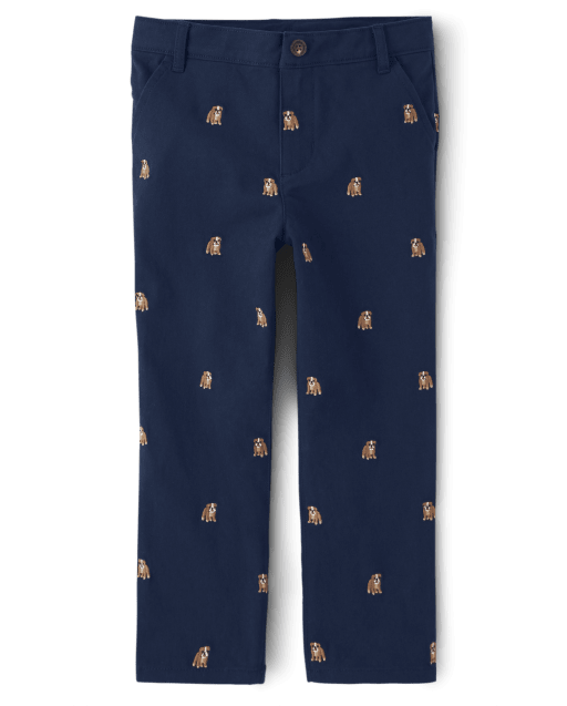 Boys Schiffli Dog Twill Chino Pants - Prep School - view 1