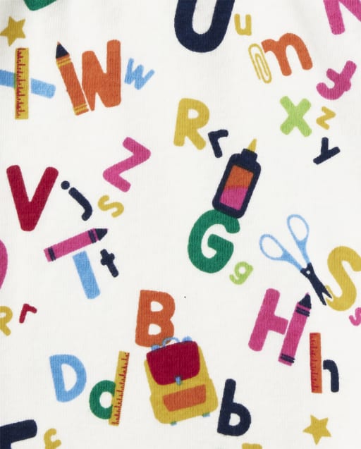Girls Alphabet Leggings - Apple Orchard - view 2