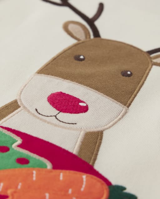 Pyjama en coton ajusté pour enfants avec broderie de rennes - lbl_product_image_view_2