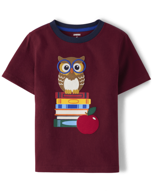 Boys Embroidered Owl Top - Prep School