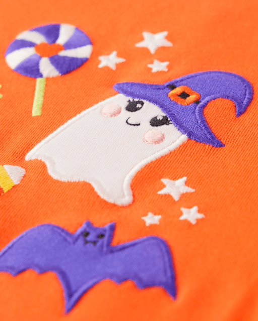 Haut brodé à motifs d'Halloween pour filles - Des bonbons ou un sort - lbl_product_image_view_2